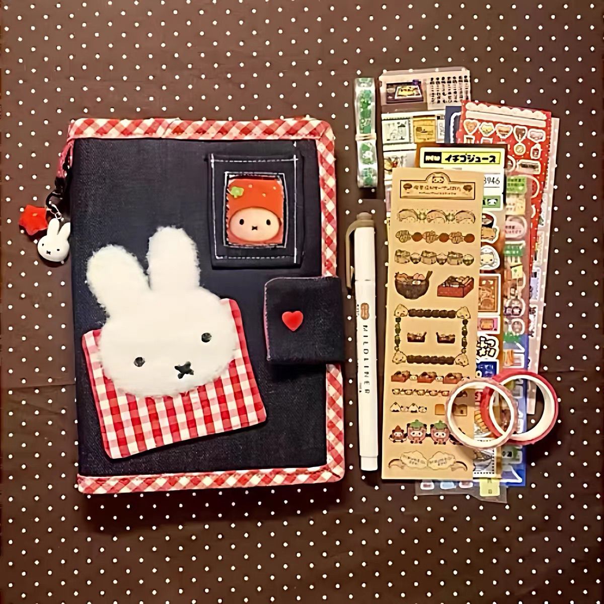 Planned Parenthood - A6 Schattig Miffy Rabbit Denim losbladig