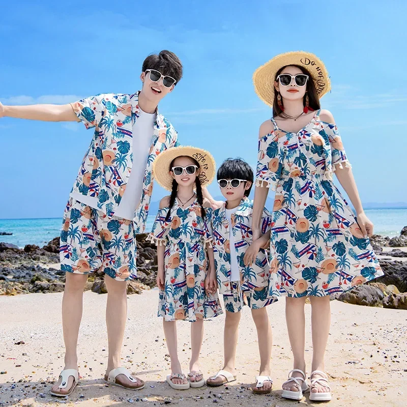 Plant Parent Clothing - Vakantielook Familiekleding Moeder Dochter Resortjurk Vader