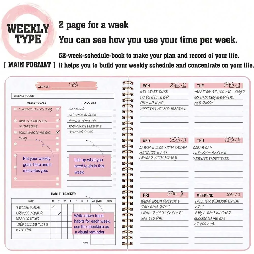 A5 Weekplanner met spiraal, da - Planned Parenthood recensie en prijs